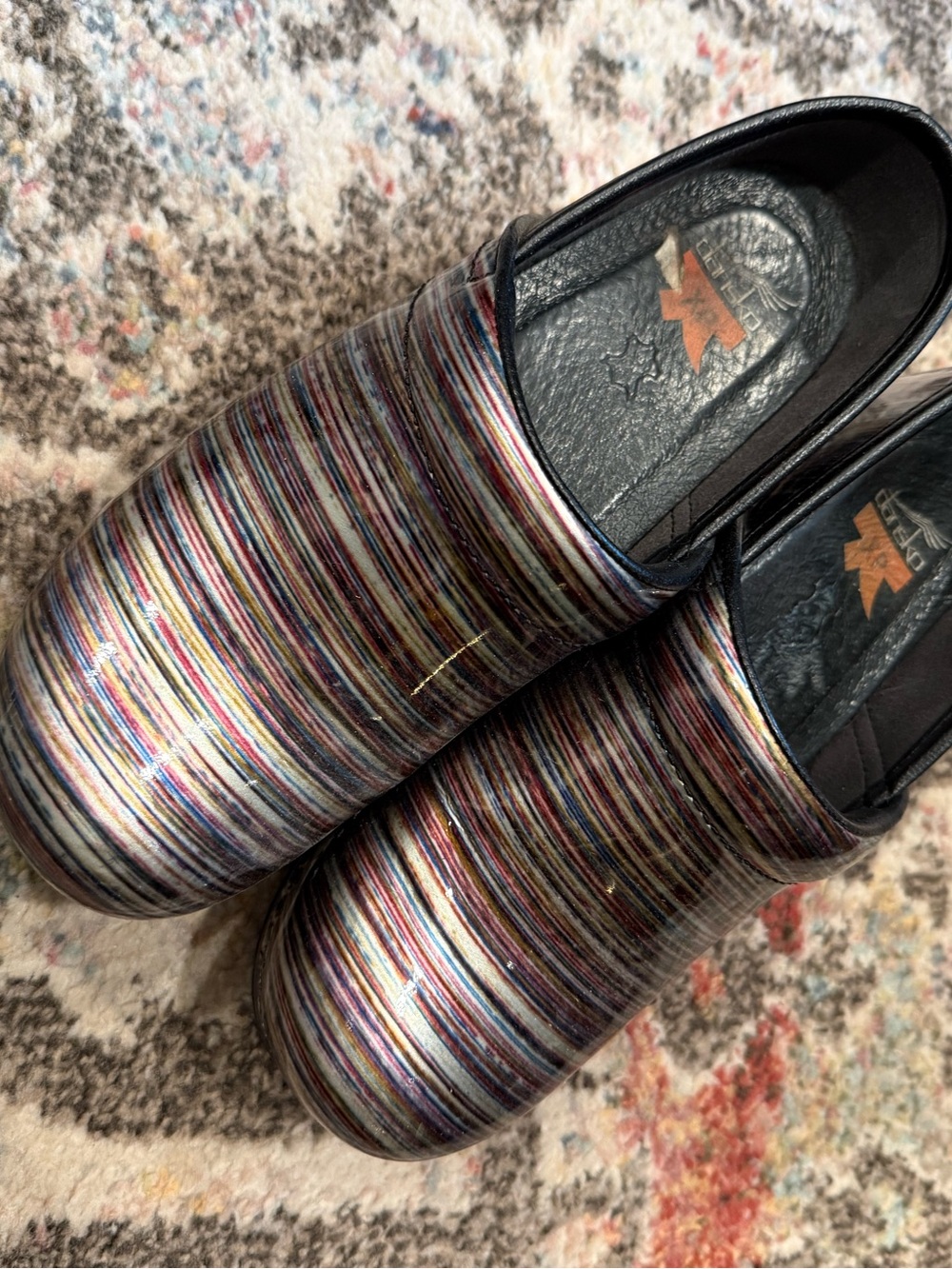 Dansko XP Multicolor Striped Clogs - Picture 2 of 5